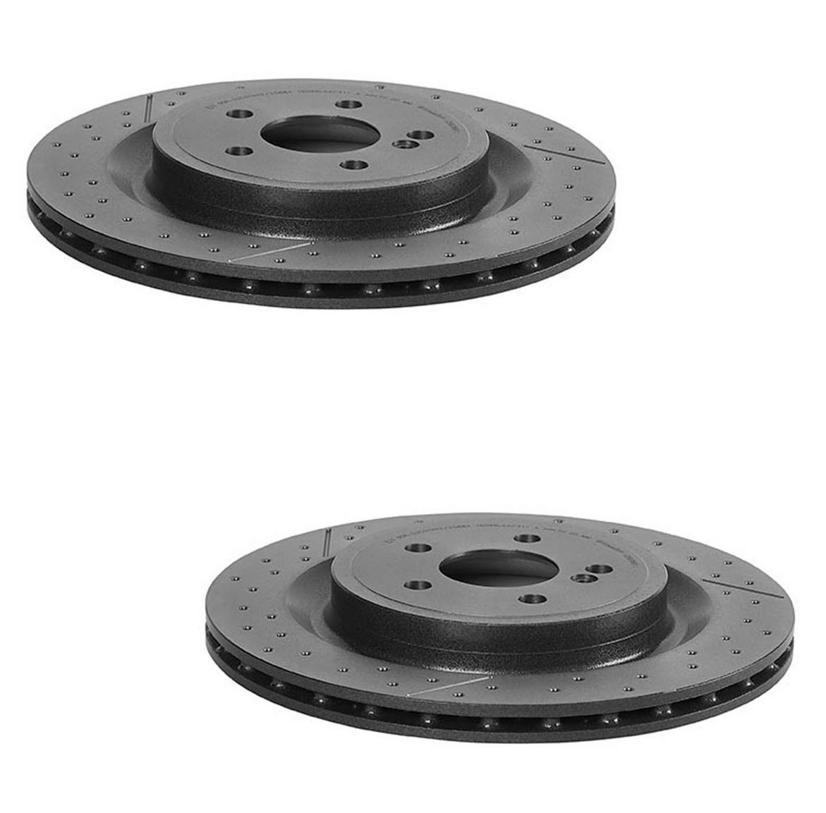 Mercedes Disc Brake Pad and Rotor Kit - Rear (330mm) (Ceramic) (EURO) 1724230112 - Akebono Euro Ultra-Premium 4122279KIT